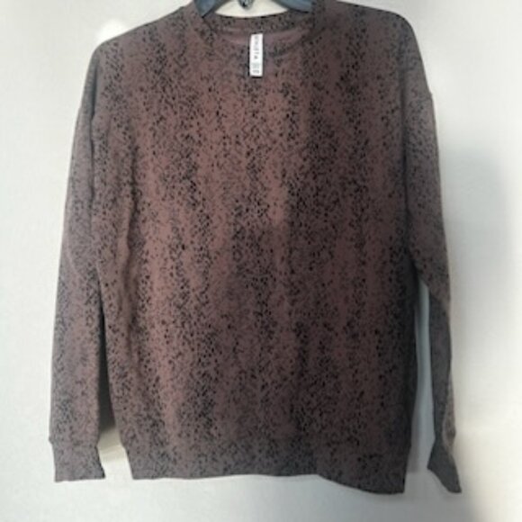 NWOT Athleta Studio to Street Splatter Animal Print Crewneck Sweatshirt - Picture 7 of 10
